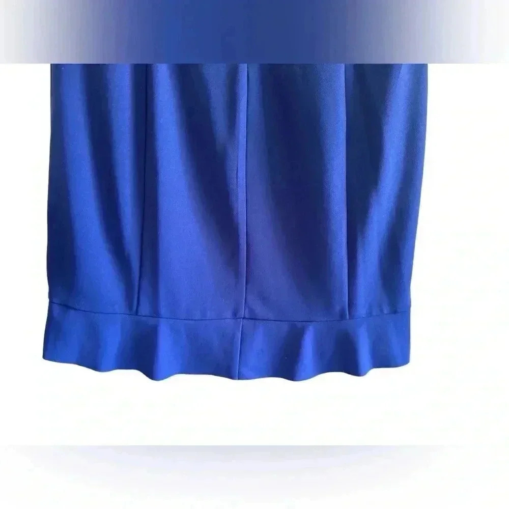 Lauren Ralph Lauren Navy Blue Flutter Crepe Dress - Picture 9 of 16